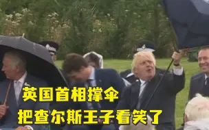 英国首相雨中撑伞闹笑话，把查尔斯王子看笑了