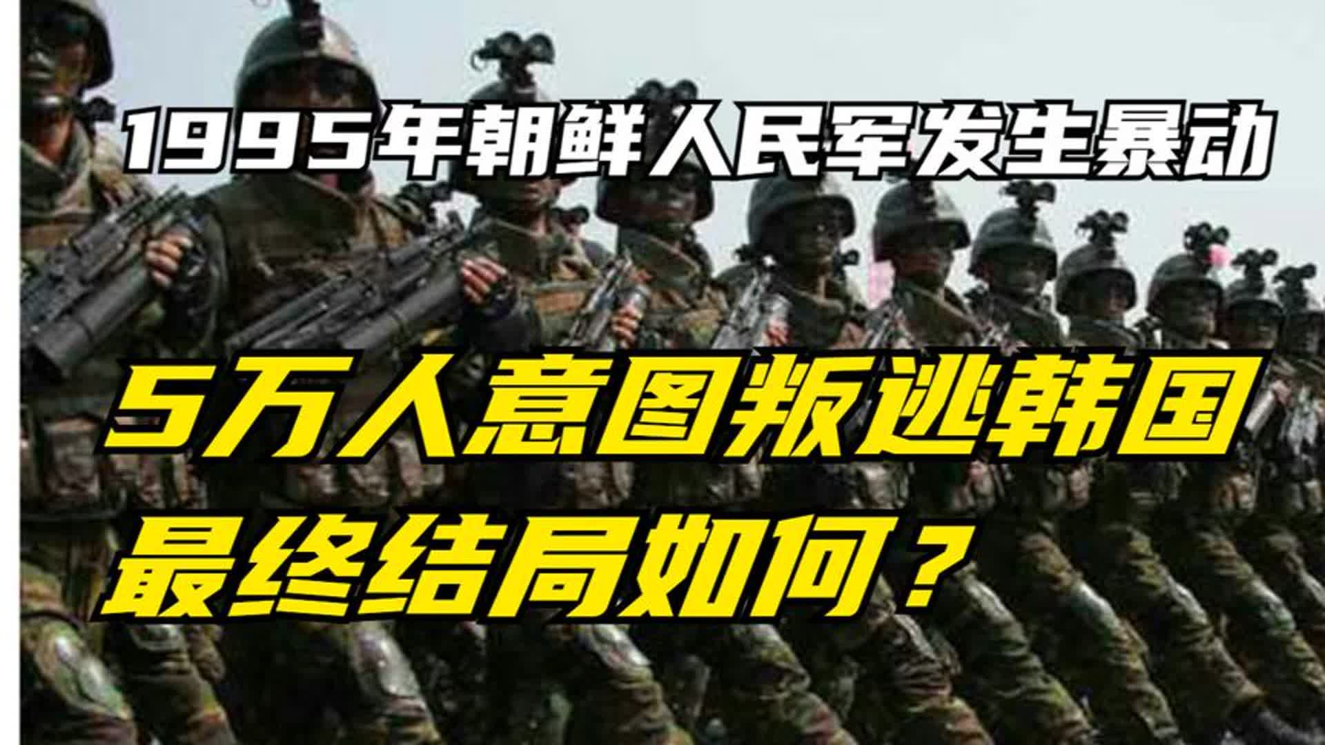 1995年朝鲜人民军发生暴动,5万人意图叛逃韩国,最终结局如何?哔哩哔哩bilibili