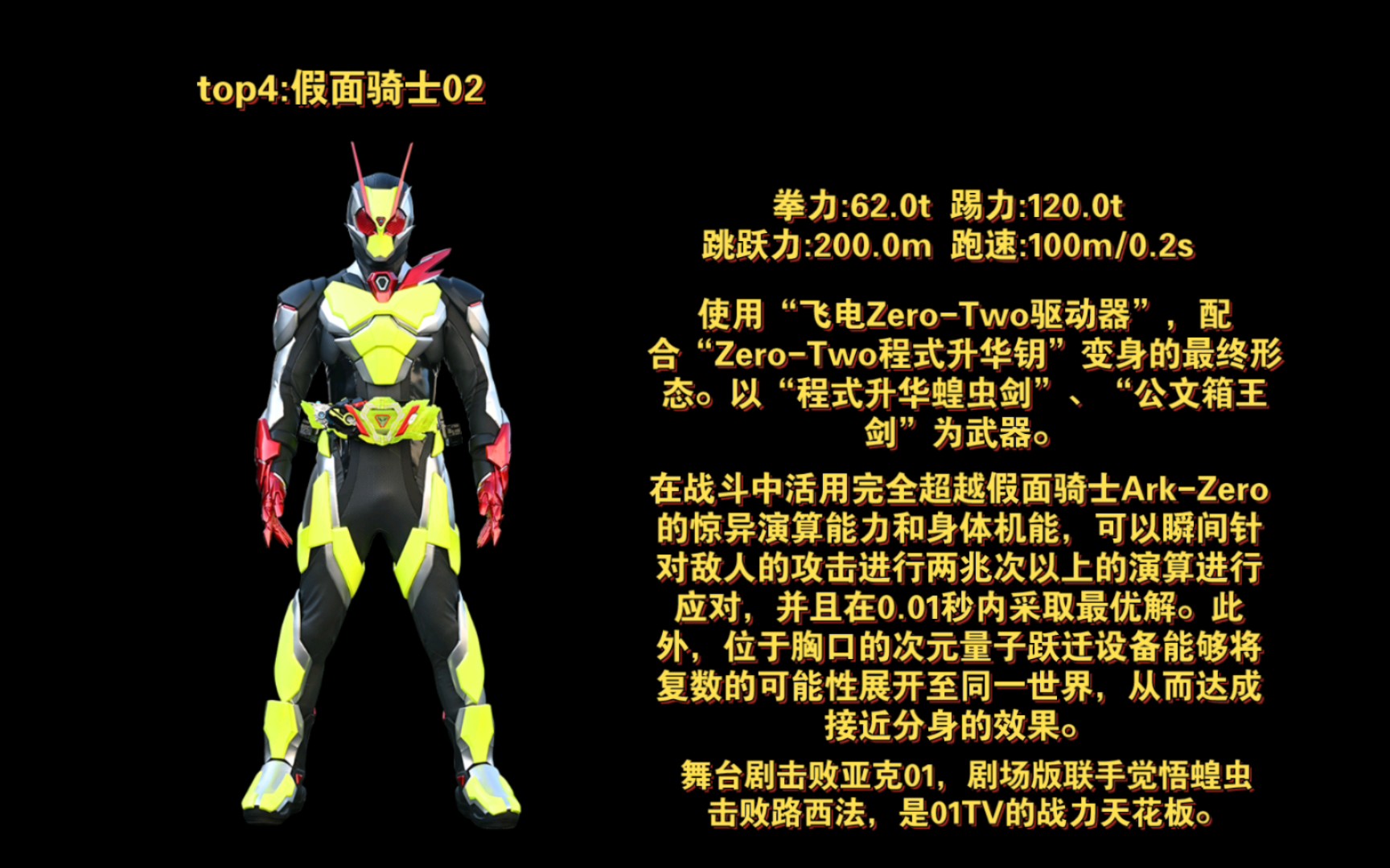 假面骑士01角色实力排名前十