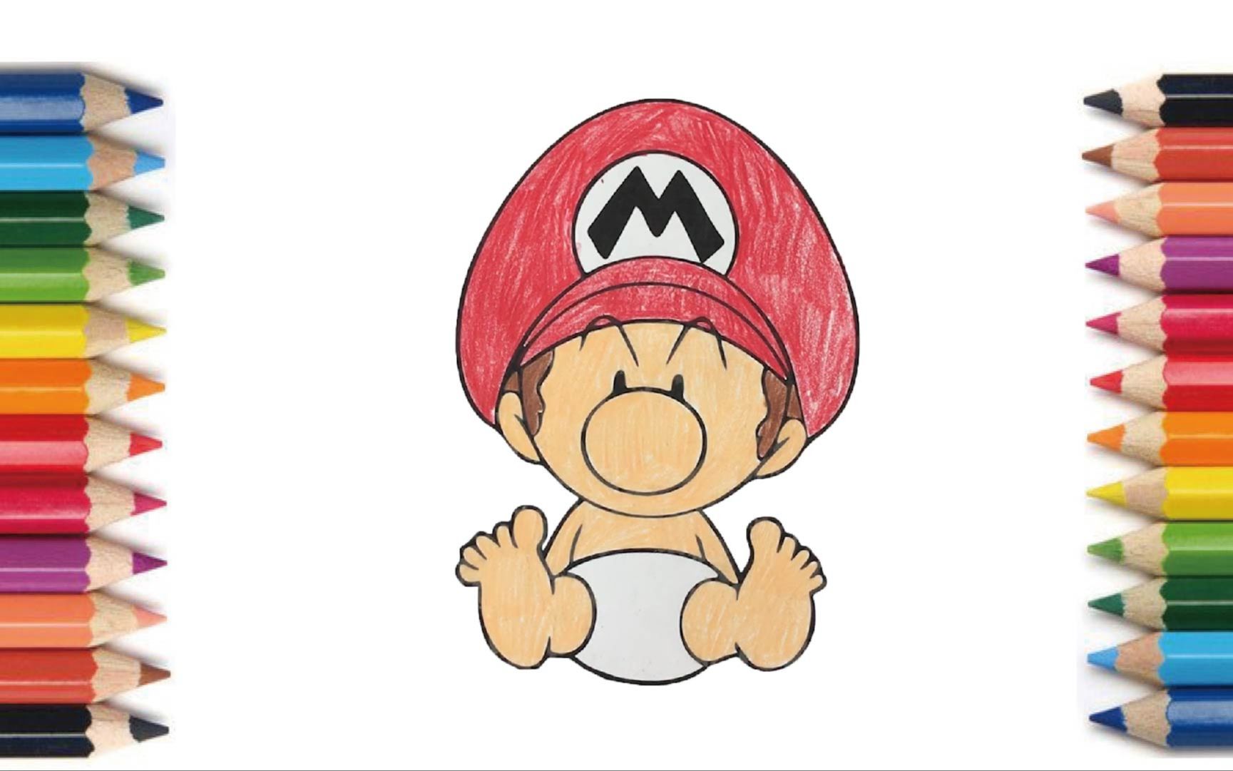 【coloring】 baby mario【塗り絵】ベビーマリオ 【畫畫】寶貝馬里奧