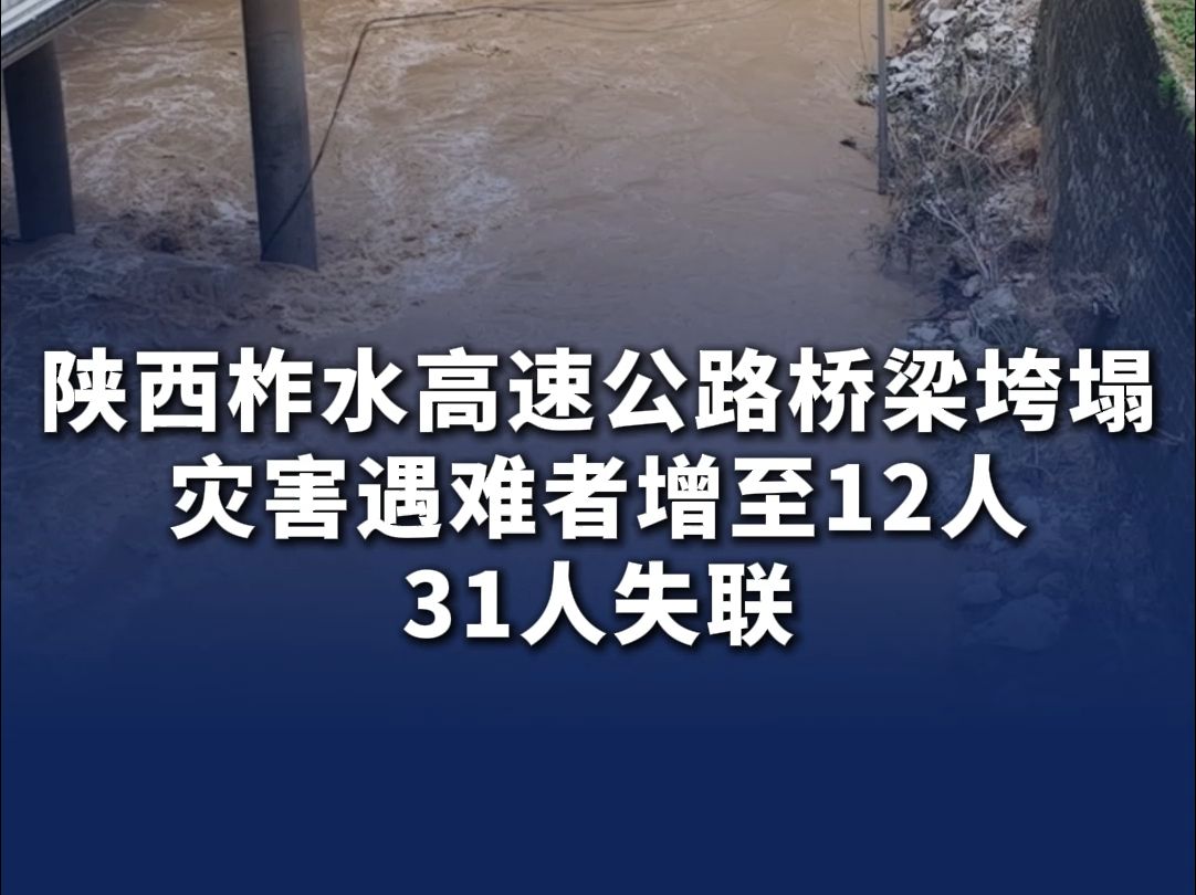 陕西柞水高速公路桥梁垮塌灾害遇难者增至12人,31人失联哔哩哔哩bilibili