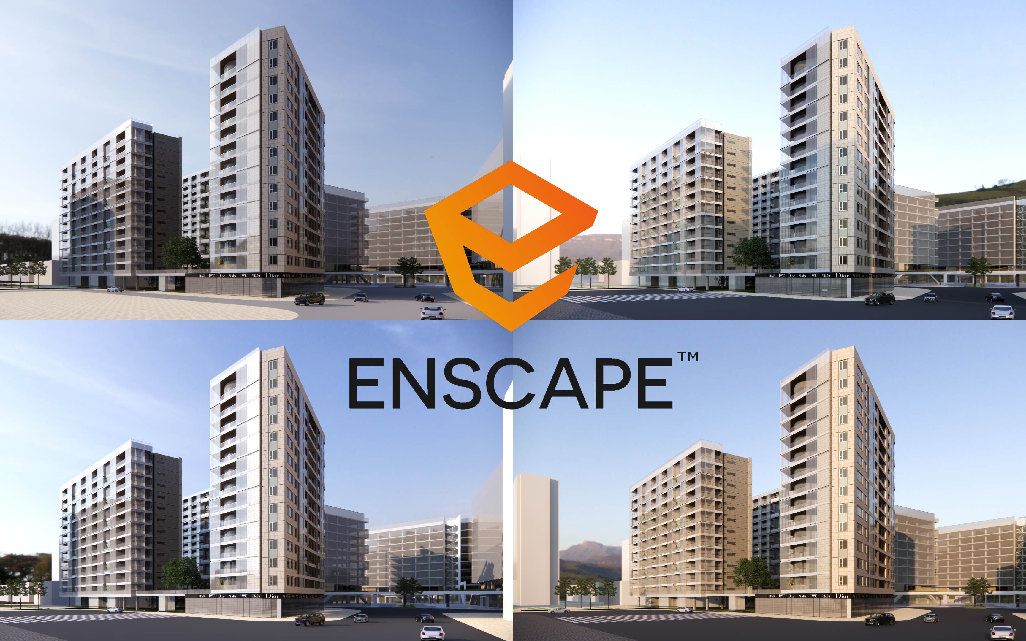 ENSCAPE 3.3 HDRI室外天空玻璃反射快速测试哔哩哔哩bilibili