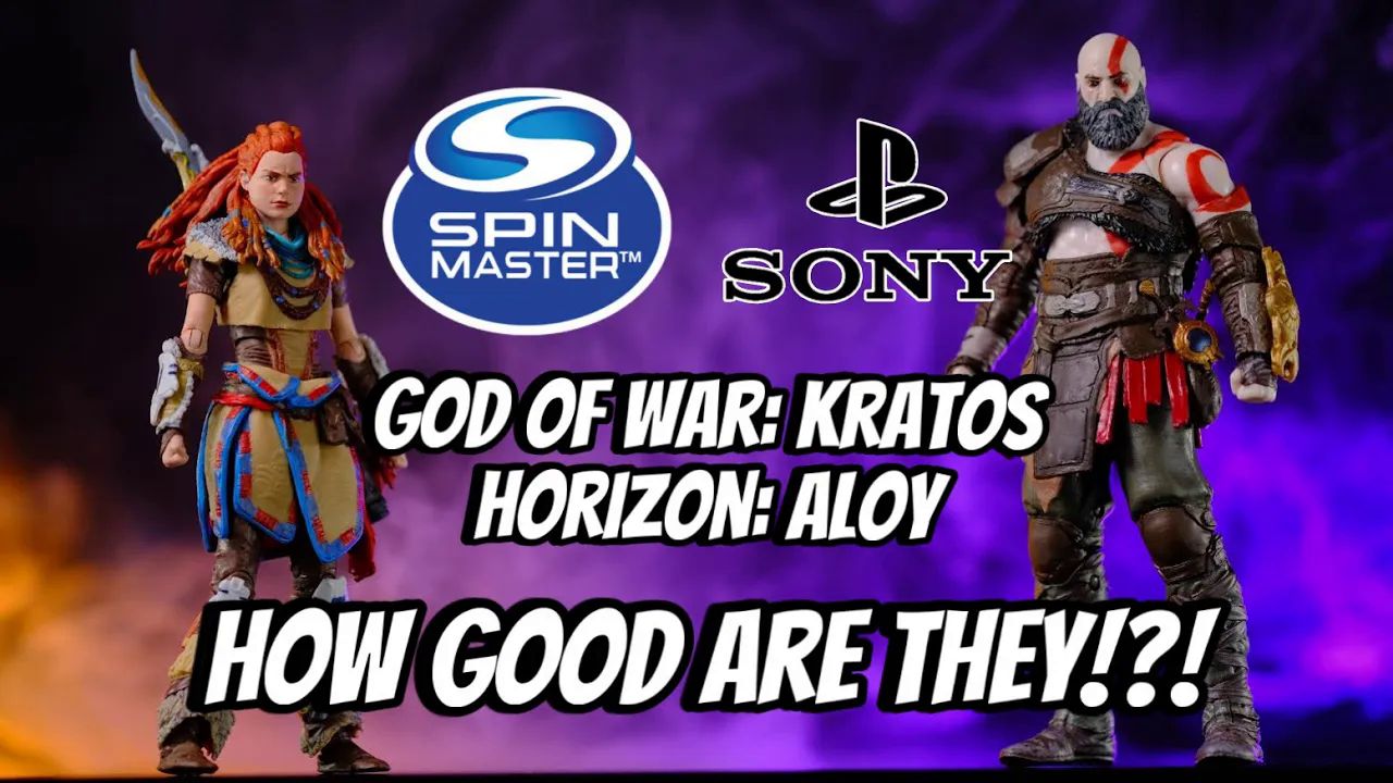 Spin Master  Sony Playstation 1:12 Scale God Of War Kratos & Horizon Aloy哔哩哔哩bilibili