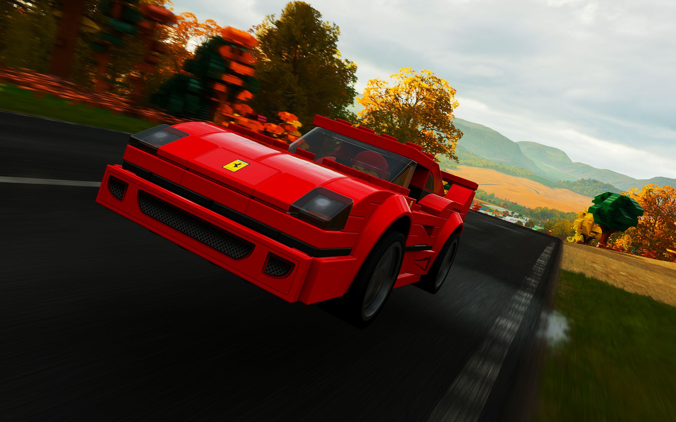 地平线4乐高最终速度赛乐高法拉利f40c高速狂飙