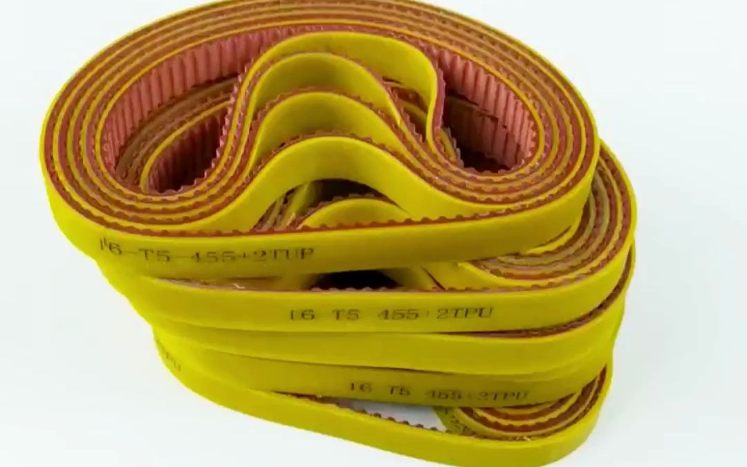 t5-455加厚黄色pu聚氨酯钢丝同步皮带也叫裁线机送线同步带,具有较高