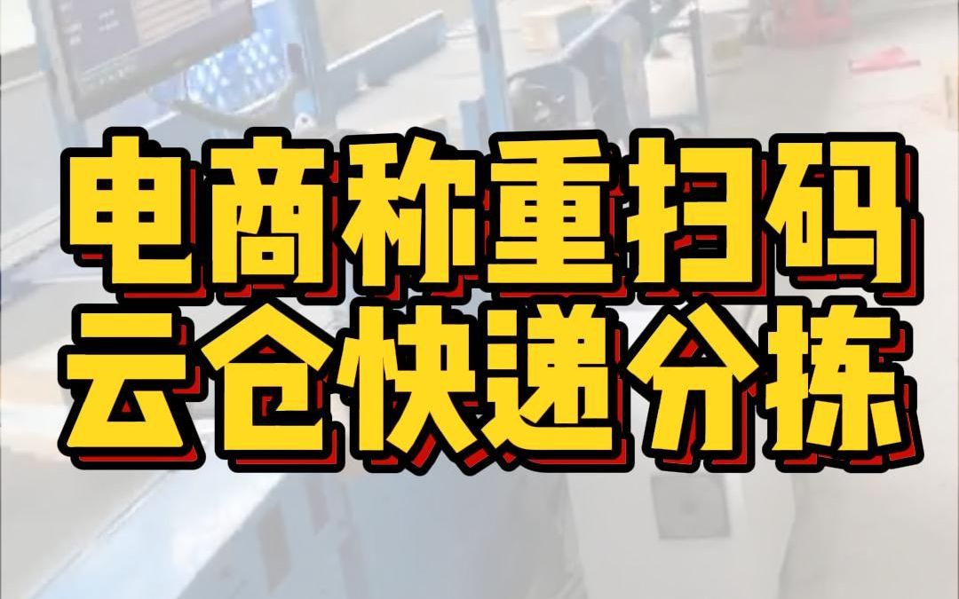 跋涉智能云仓称重扫码测体分拣机电商DWS快递分拣机设备流水线哔哩哔哩bilibili