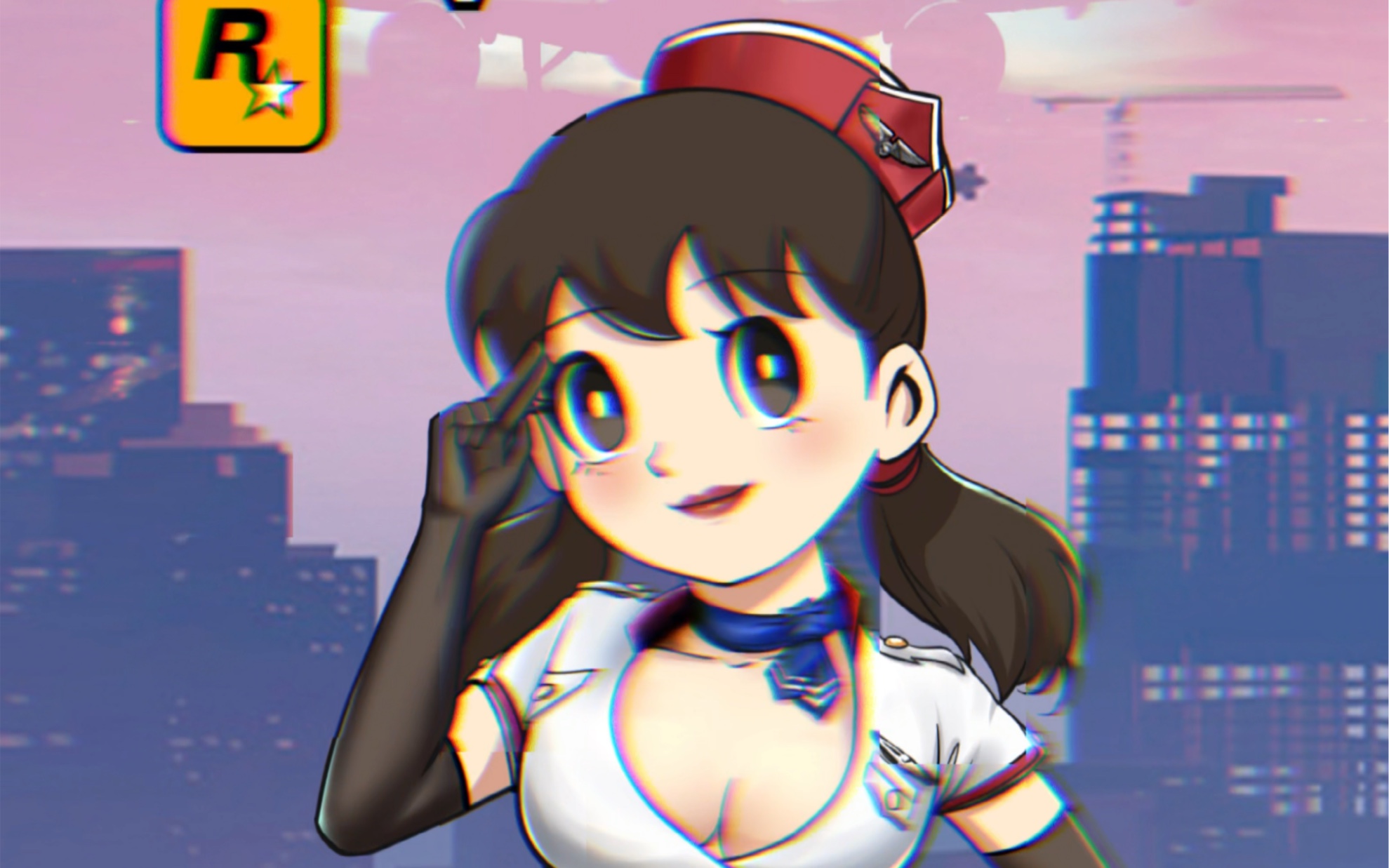 假如静香当了空姐#静香 #画画