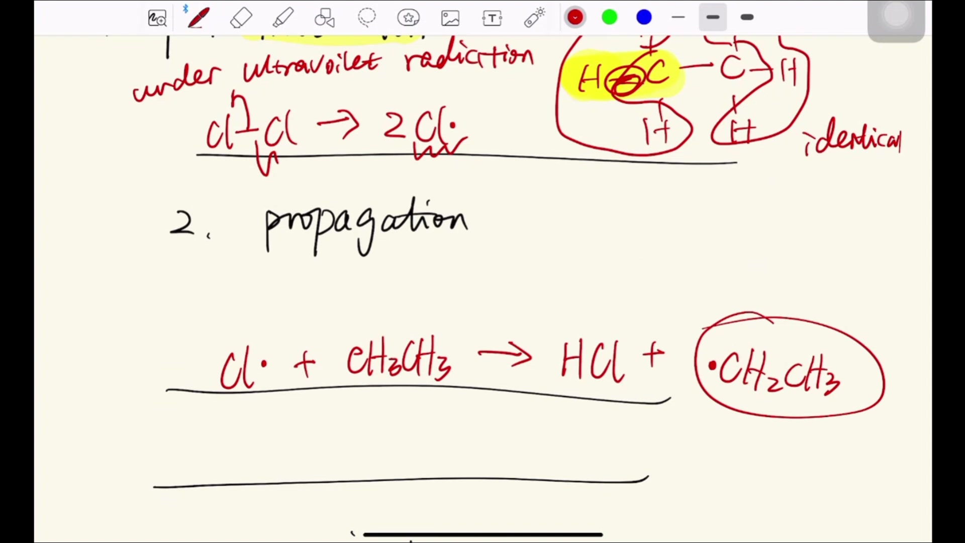 T4L092Practice 1Free radical substitutionC2H6+Cl2哔哩哔哩bilibili