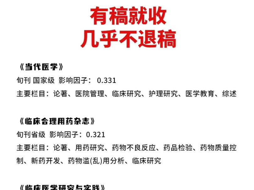 有稿秒收的医学类期刊,几乎不退稿录用#医学 #医学期刊 #医学论文 #论文发表 #医学哔哩哔哩bilibili