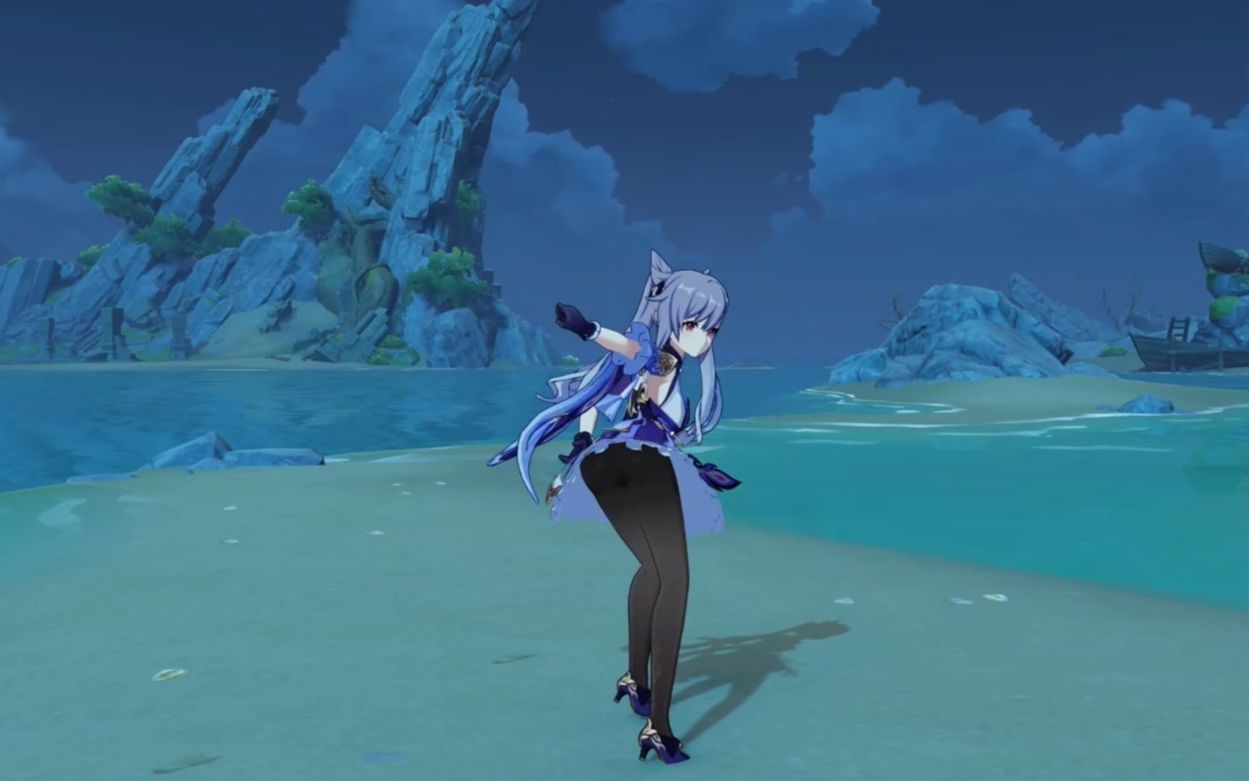 刻晴只是在撅屁股而已