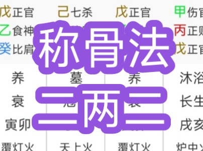 称骨法二两二哔哩哔哩bilibili