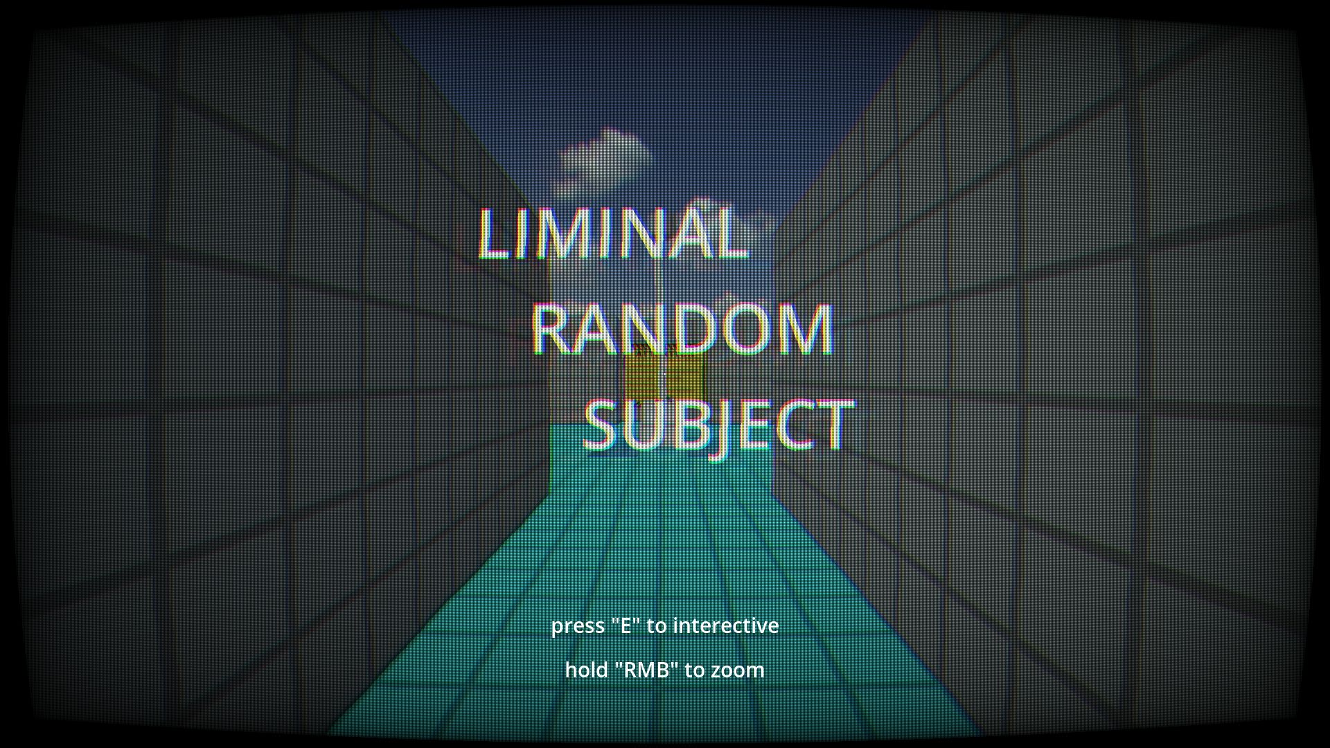 [图]【2024 CiGAGameJam】LIMINAL RANDOM SUBJECT 全流程演示(攻略向)