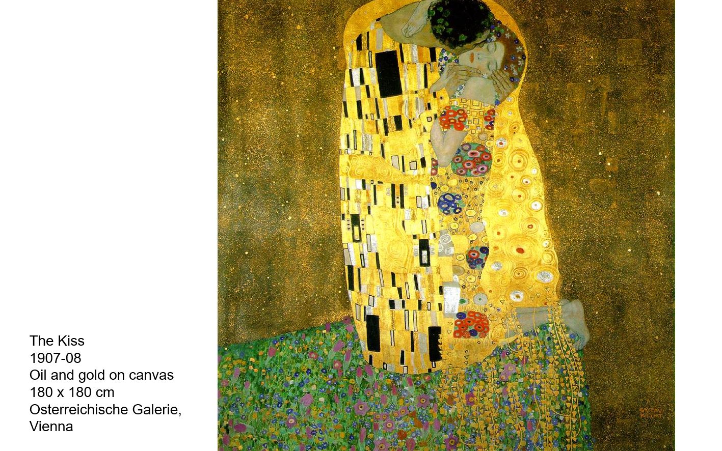 [图]AP艺术史 128.Gustav Klimt The kiss 克里姆特 吻