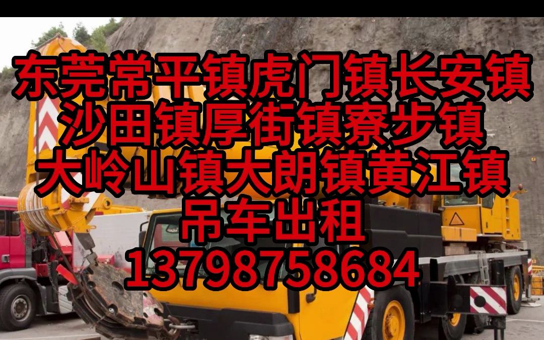 东莞市常平虎门长安沙田厚街寮步大岭山大朗黄江附近吊车25吨50吨80吨100吨200吨300吨出租13798758684哔哩哔哩bilibili