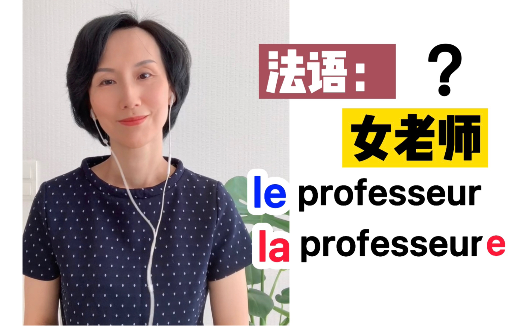 法语:女老师是用le professeur 还是 la professeure ?