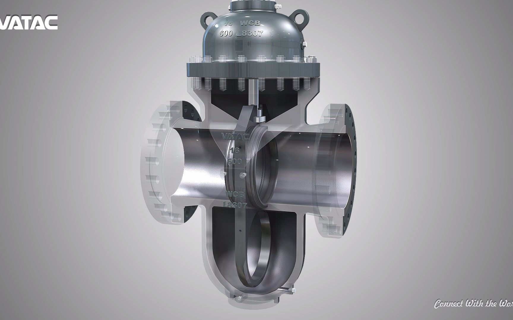 通过导管平板闸阀