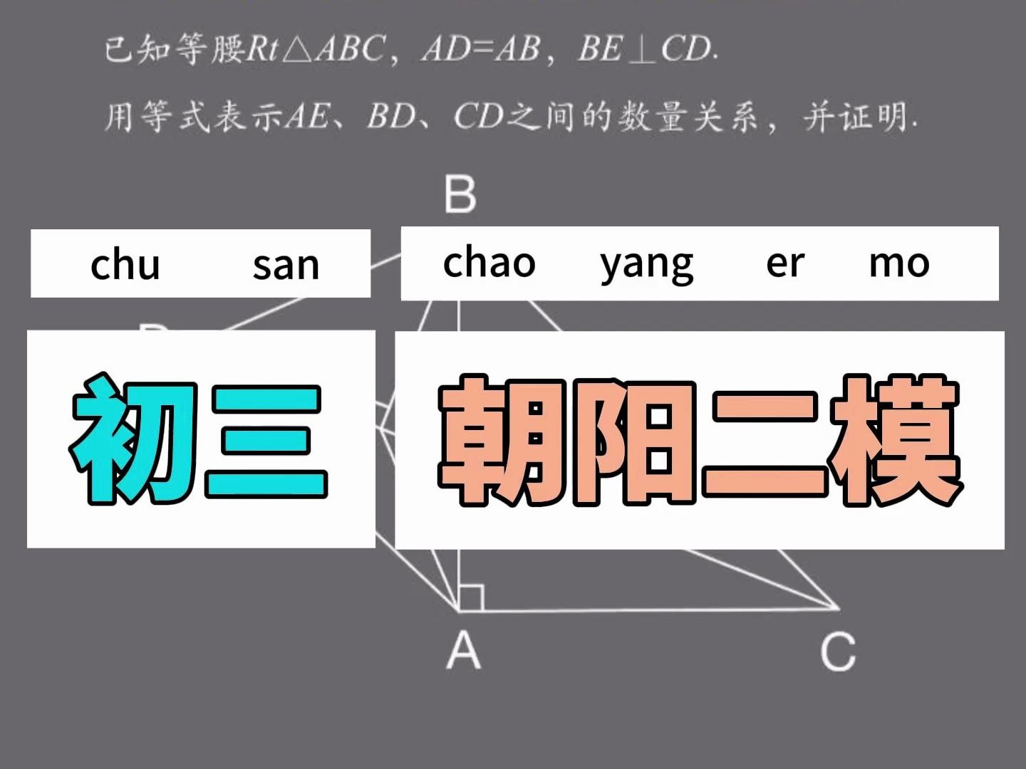 新题速递 (2024ⷮŠ北京朝阳区初三二模)哔哩哔哩bilibili