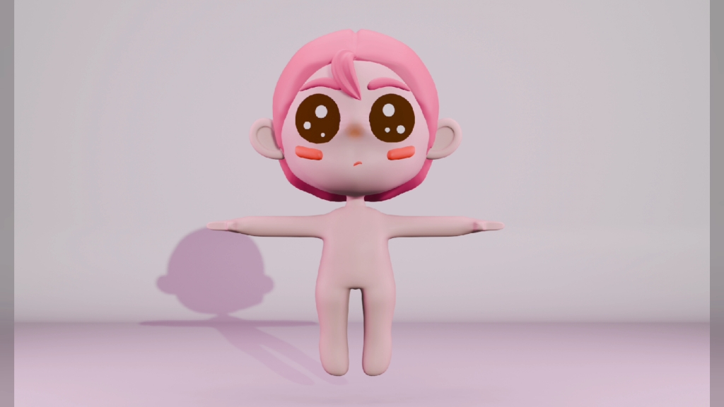 blender做的第二个人体模型