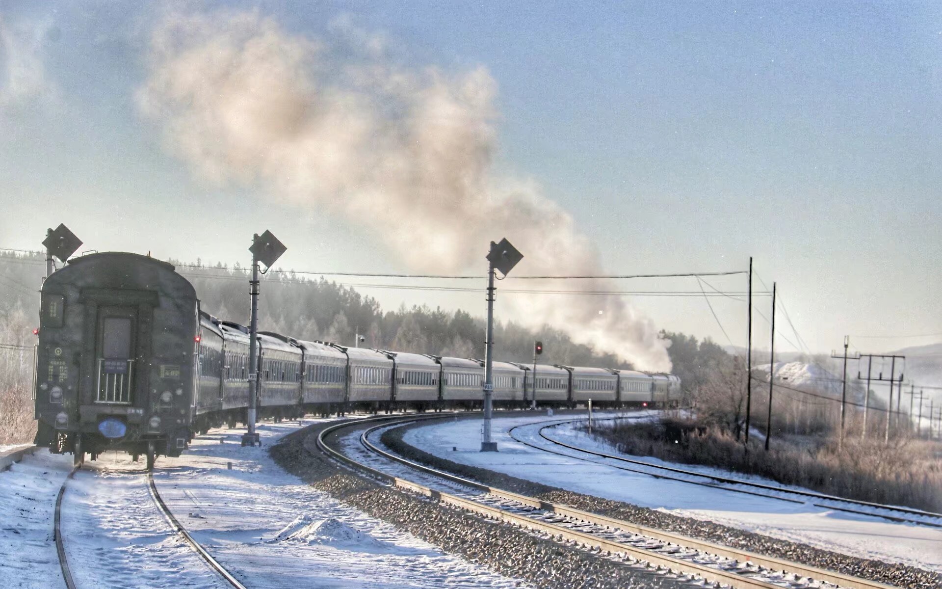 加格达奇火车迷带你坐火车(1) ——冬晨·雪国列车·k7104_哔哩哔哩