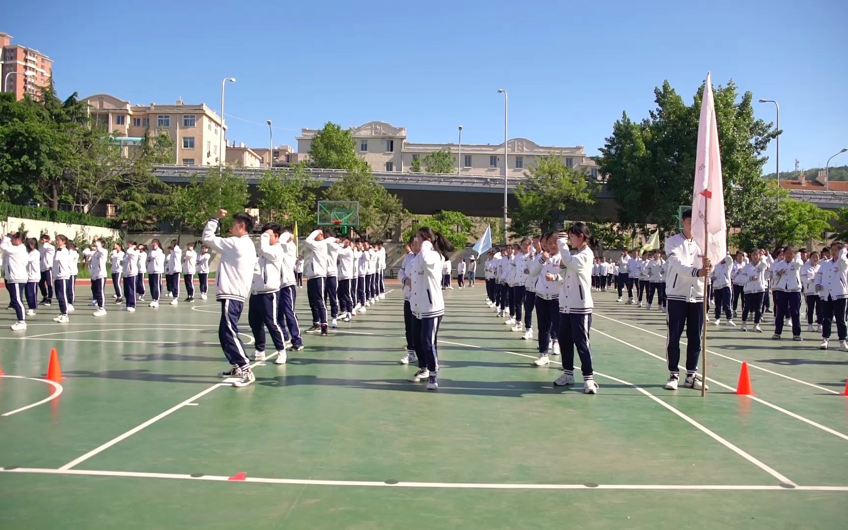 青岛外事学校1902班搏击操比赛实录哔哩哔哩bilibili