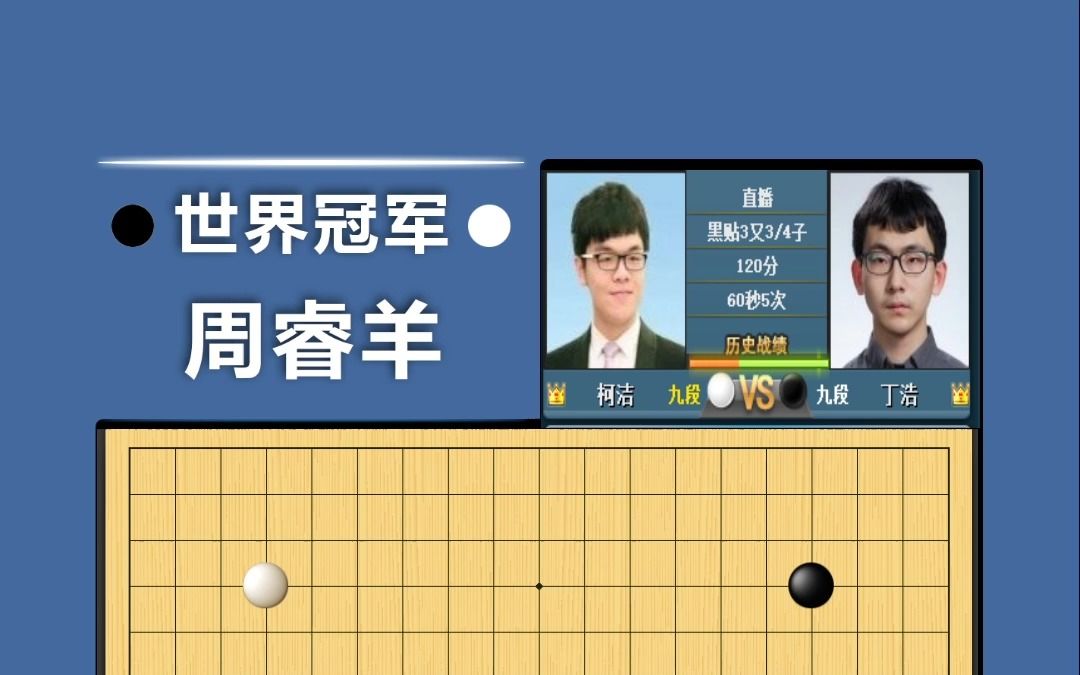 23.03.30 棋手周睿羊 抖音直播 名人战 柯洁vs丁浩 16进8哔哩哔哩bilibili