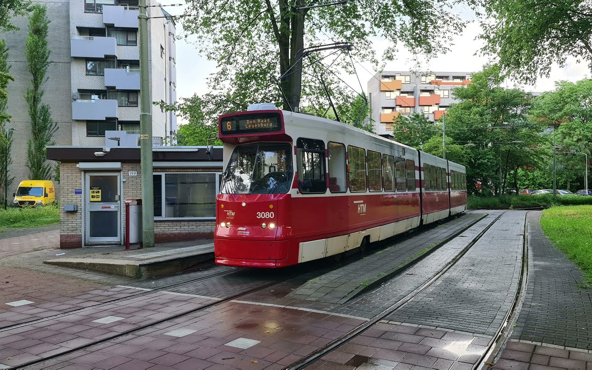 60【前面展望】【荷兰有轨电车】海牙60莱延堡60 - 莱申达姆