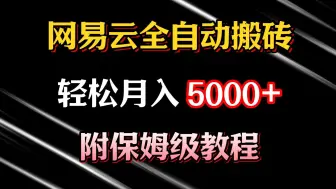 Download Video: 网易云全自动挂机搬砖玩法，做好一月可达5000+，分享完整操作思路及流程!!