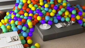 客厅突然钻出一万个球球