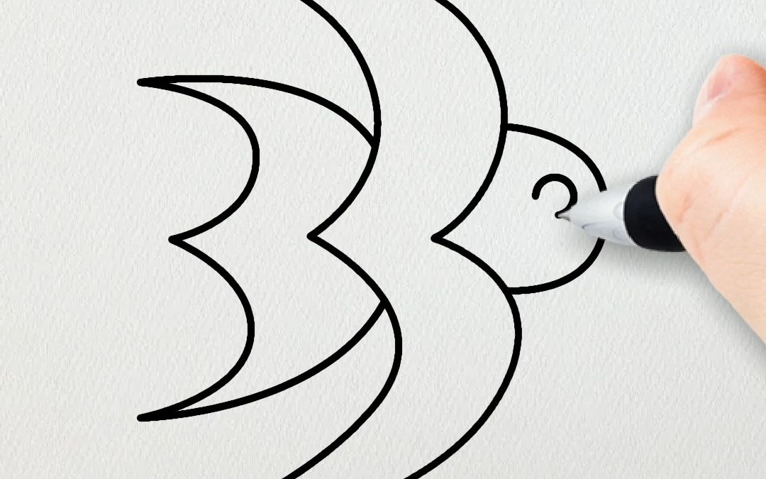 数一数用了几个3画小燕子