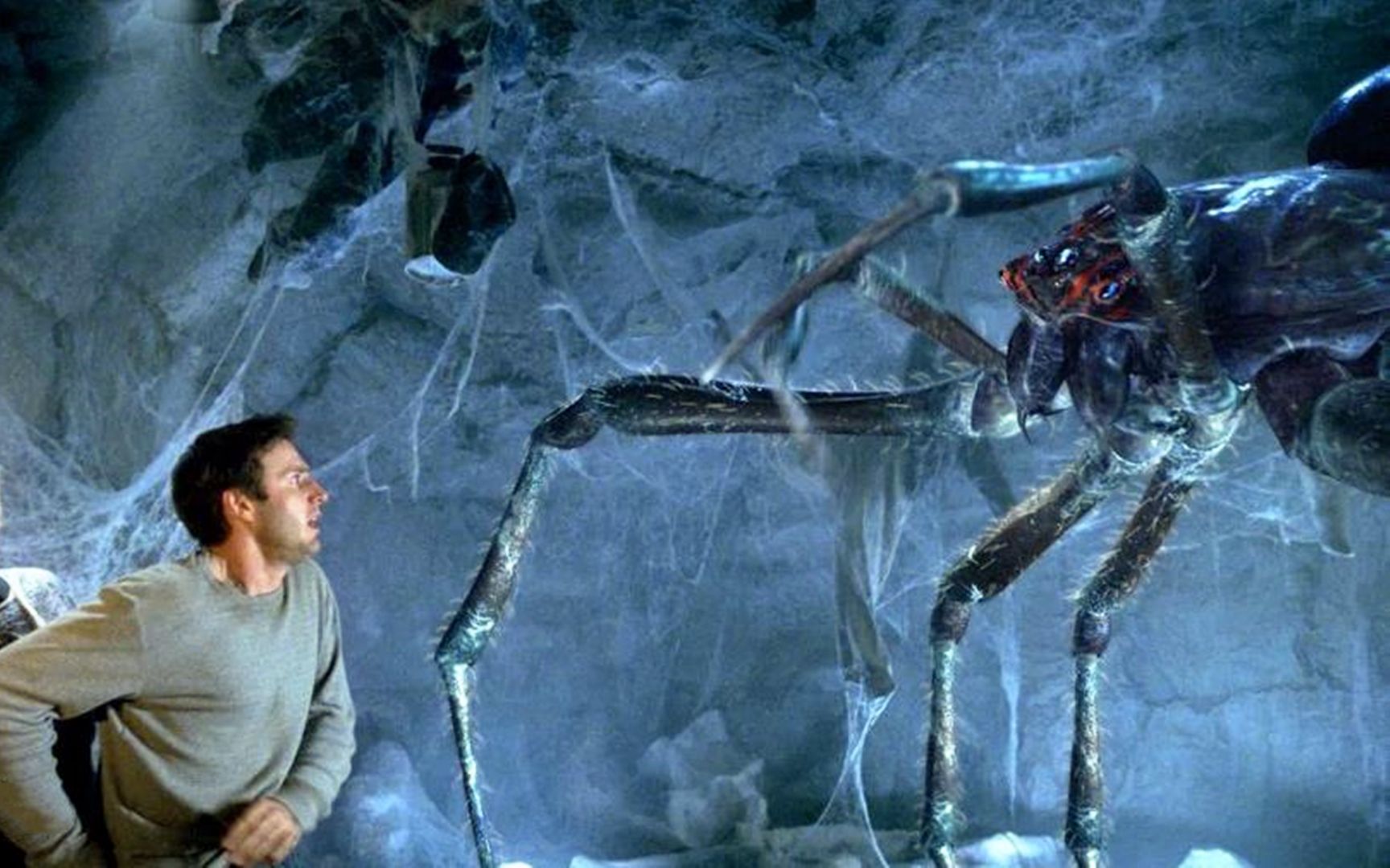 化学药剂泄露,数以千万计的蜘蛛变异巨型化,经典科幻灾难片《八脚怪》