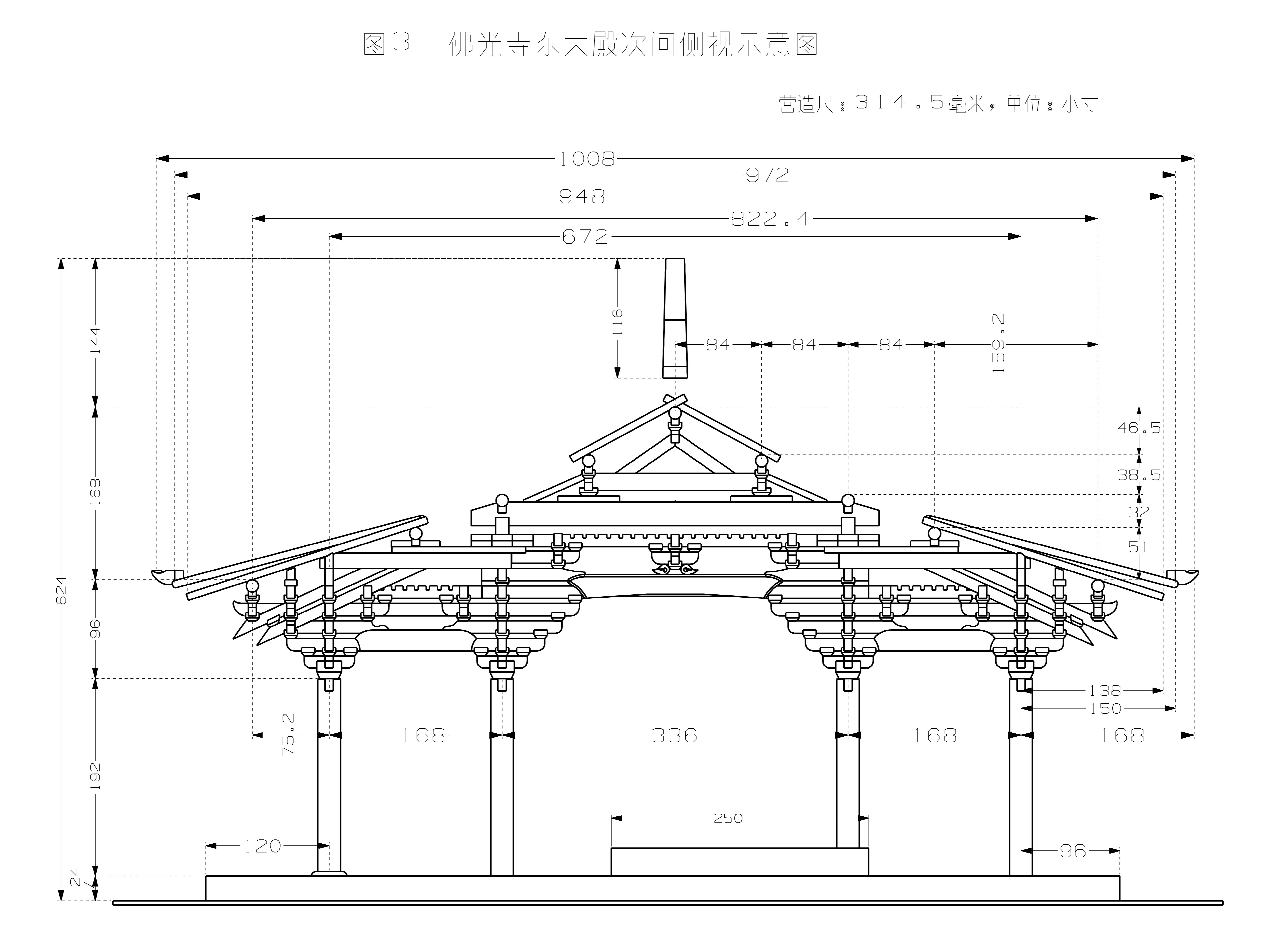 [图]中国古代建筑模数－佛光寺东大殿－非材份制