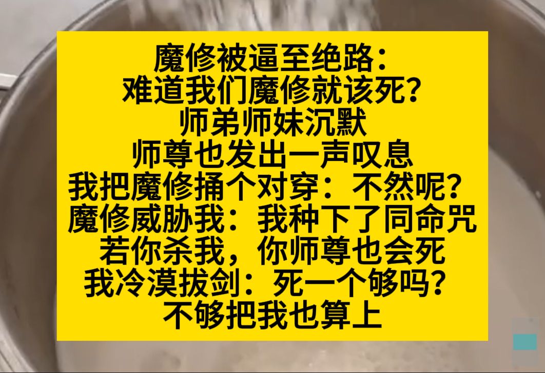 魔修被逼到绝路,大汉:难道我们魔修就该死,我:不然呢?一剑将他同个对穿……小说推荐哔哩哔哩bilibili