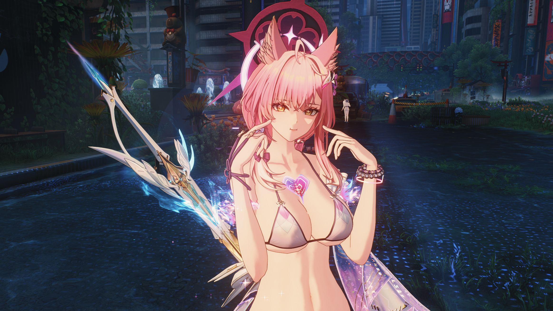 爱弥斯 狐坂若藻泳装 狐耳好可爱