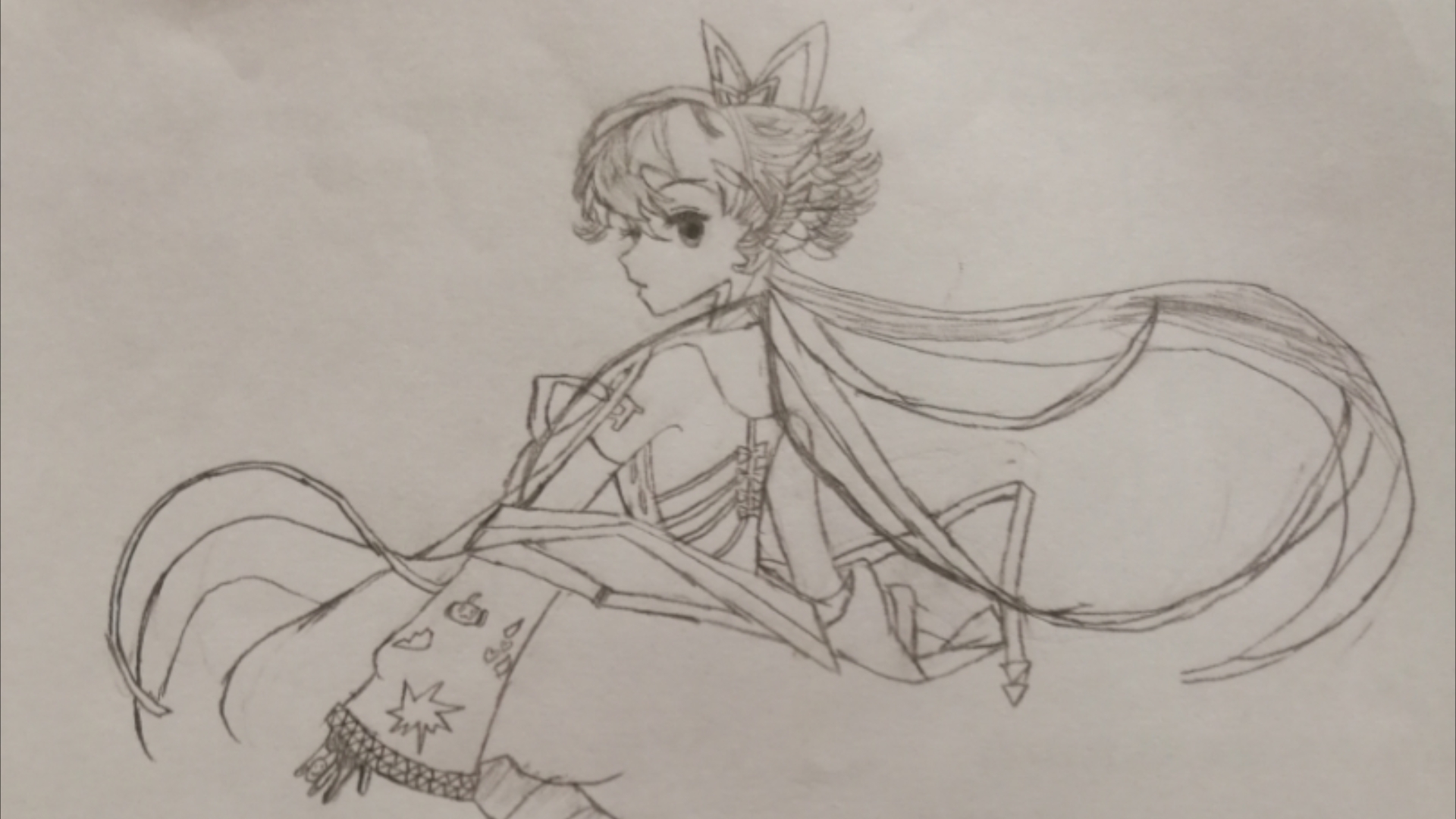 第一次画洛天依,没画完(有些地方画的不好或者不对,欢迎评论指正)