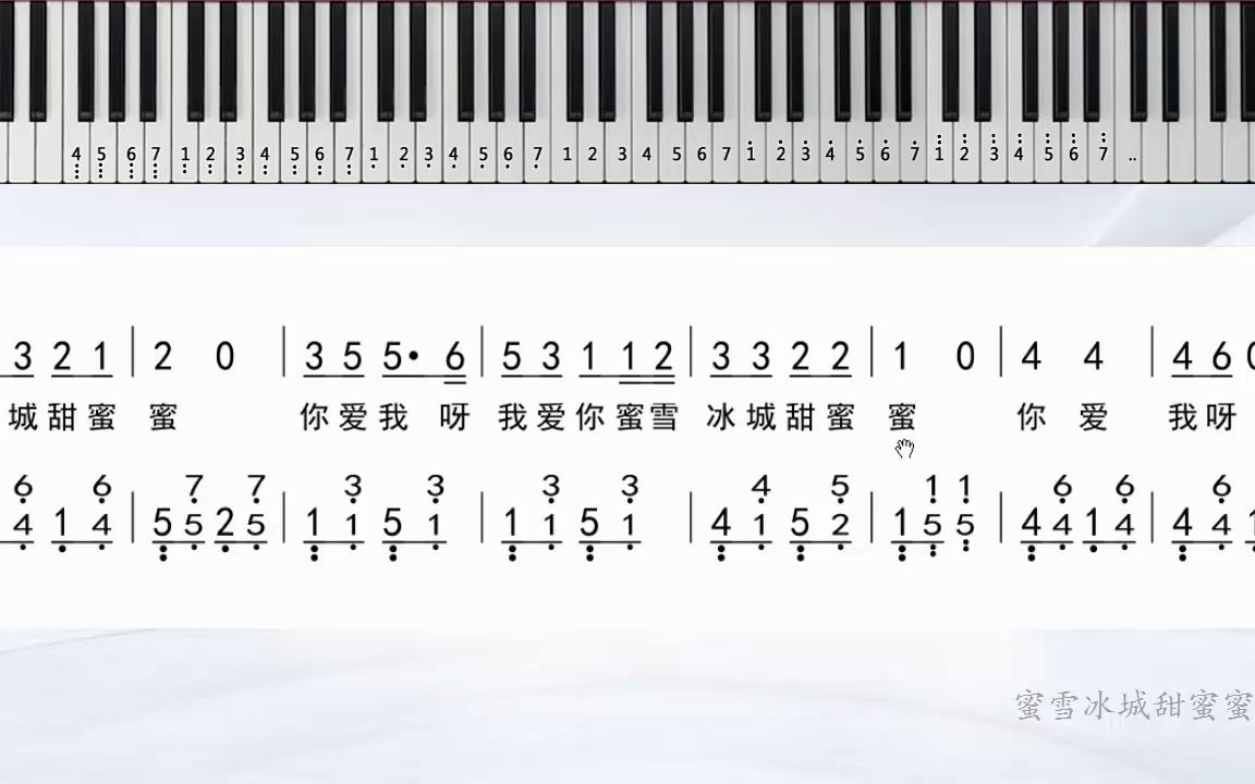 蜜雪冰城钢琴曲数字图片