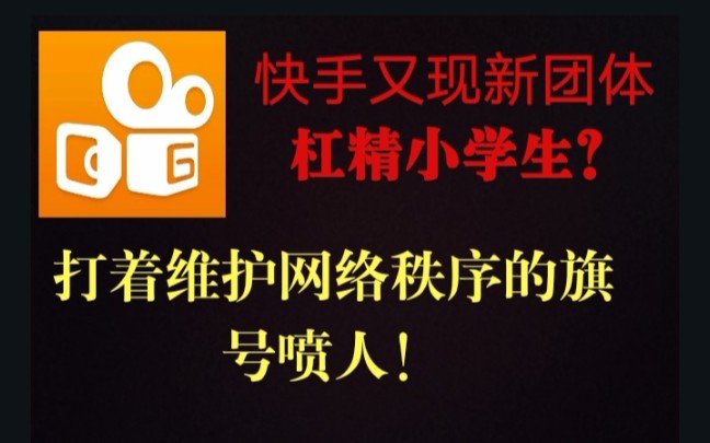 【七殇】快手又双叒出现新团体杠精,盲目跟风扰乱网络秩序!哔哩哔哩bilibili