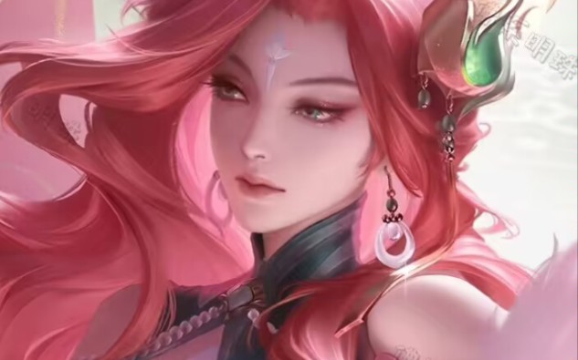 海月新皮肤,粉发旗袍御姐!