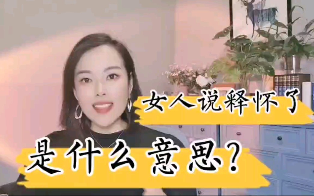 女方说释怀了是什么意思呢?哔哩哔哩bilibili