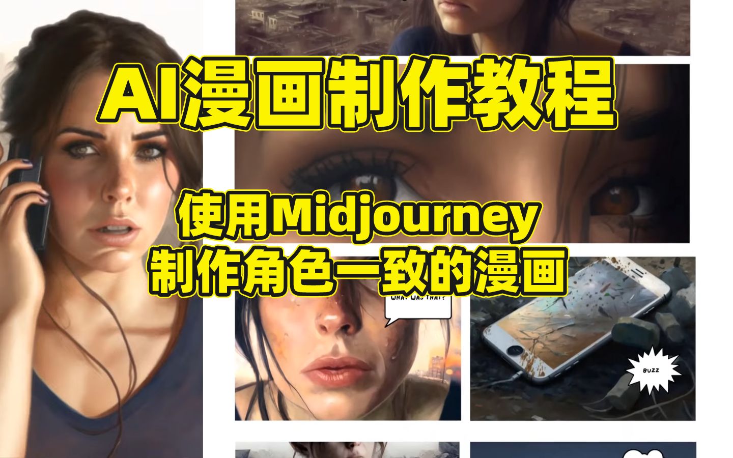 用AI做漫画教程,如何试用midjourney制作角色一致的漫画哔哩哔哩bilibili