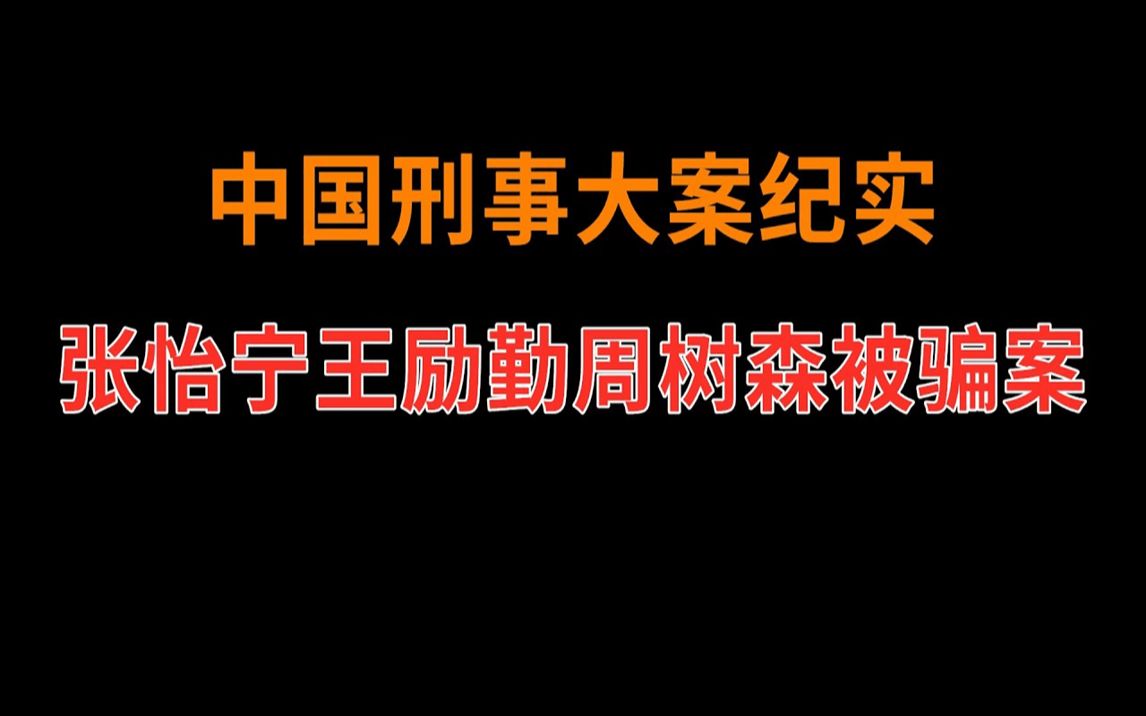 张怡宁王励勤周树森被骗案 | 中国刑事大案纪实 | 刑事案件要案记录哔哩哔哩bilibili