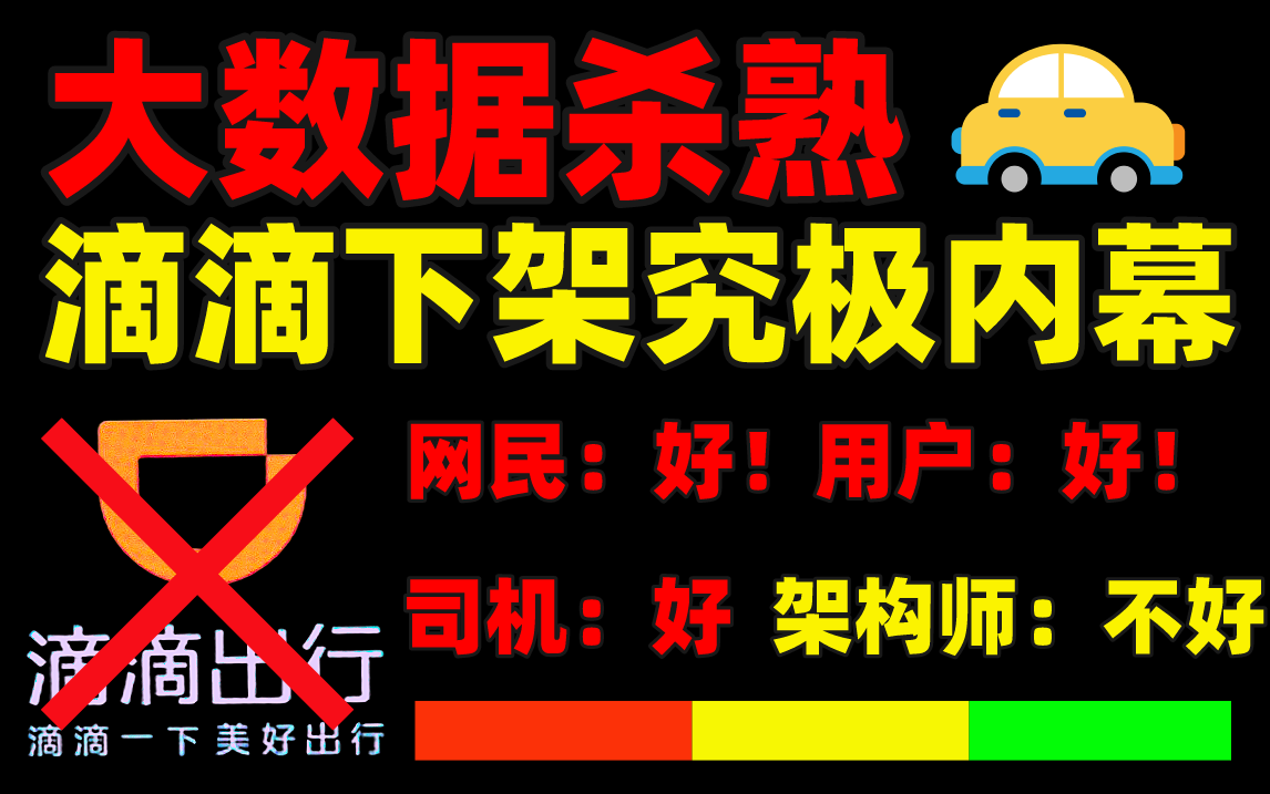 滴滴下架!大数据杀熟究极内幕非法泄露用户信息,阿里P7架构师深度解析网约车内部框架哔哩哔哩bilibili