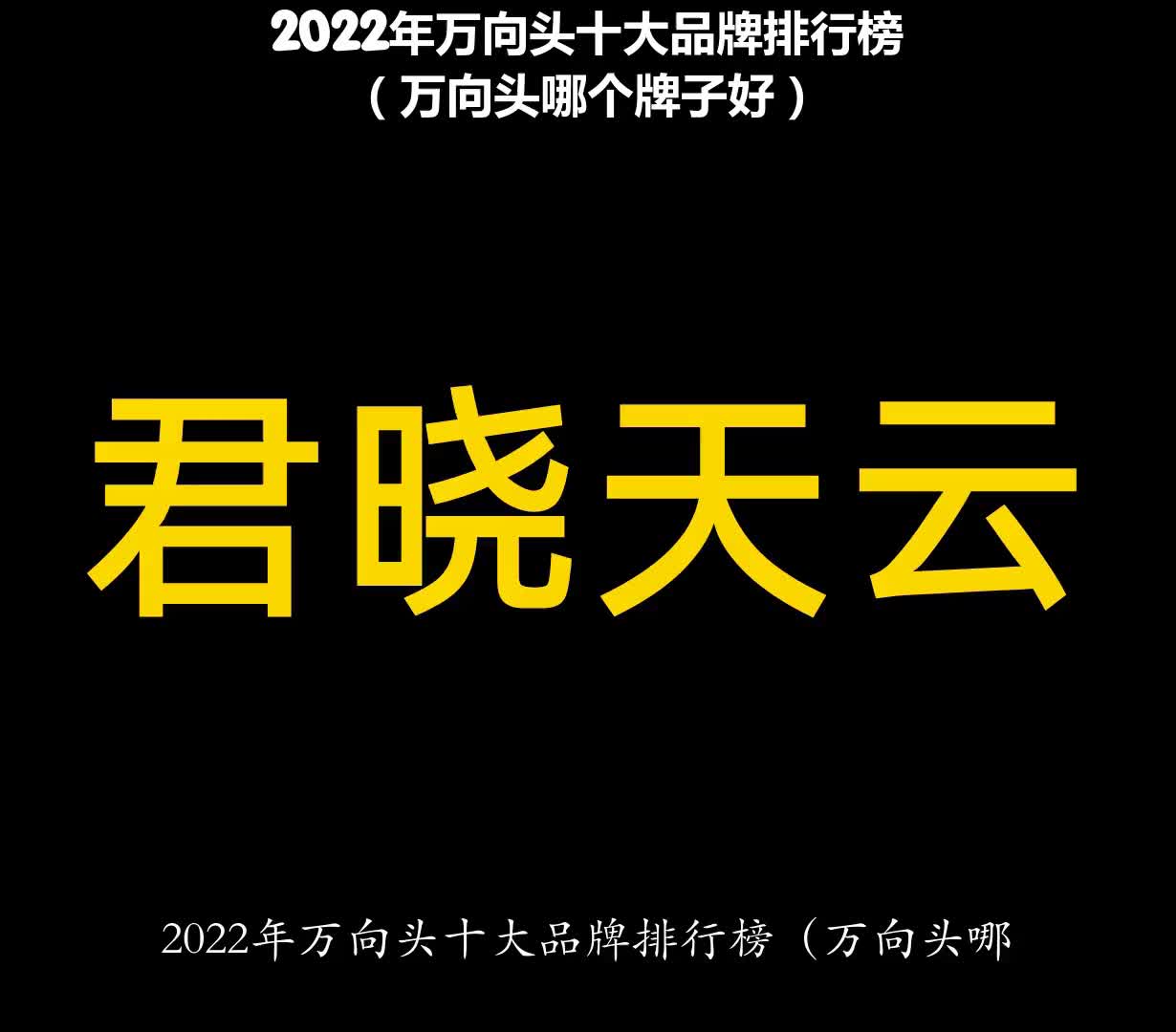 2022年万向头十大品牌排行榜(万向头哪个牌子好)哔哩哔哩bilibili