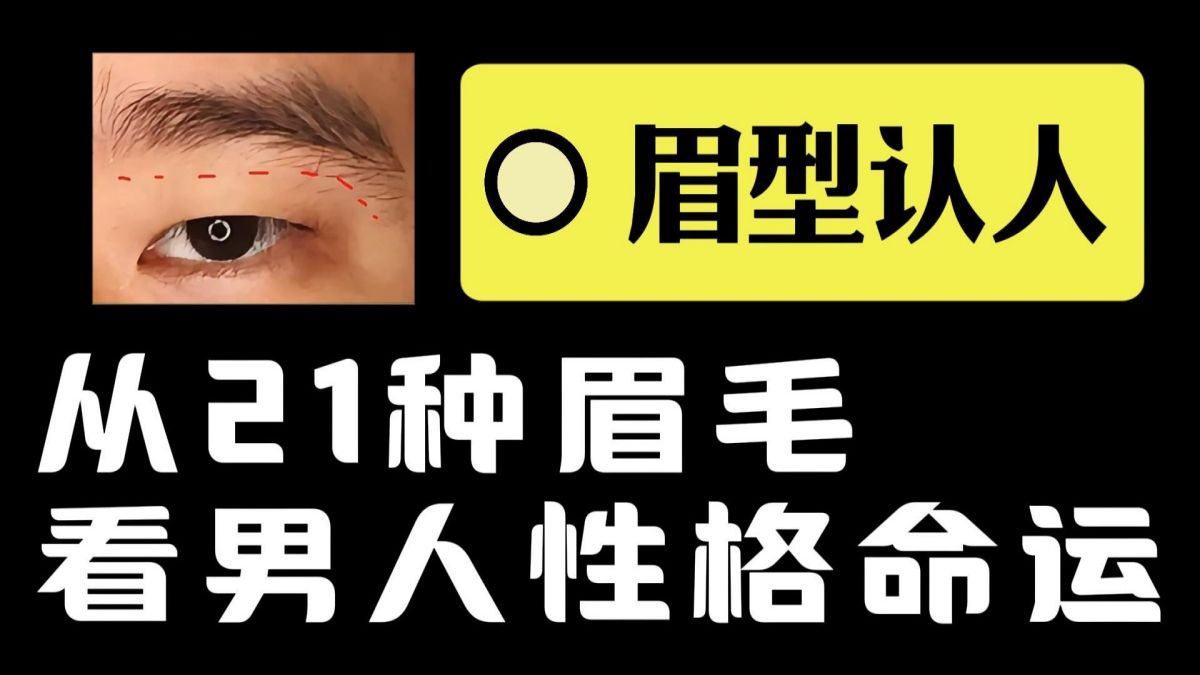 眉形识人:从21种眉型看男人性格命运-大黄蜂福佳白-默认收藏夹-哔哩