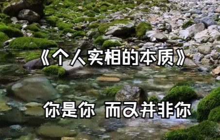 《个人实相的本质》 “你的生命进入了你―是你而又非你”“你活过的那些生生世世并非你”哔哩哔哩bilibili