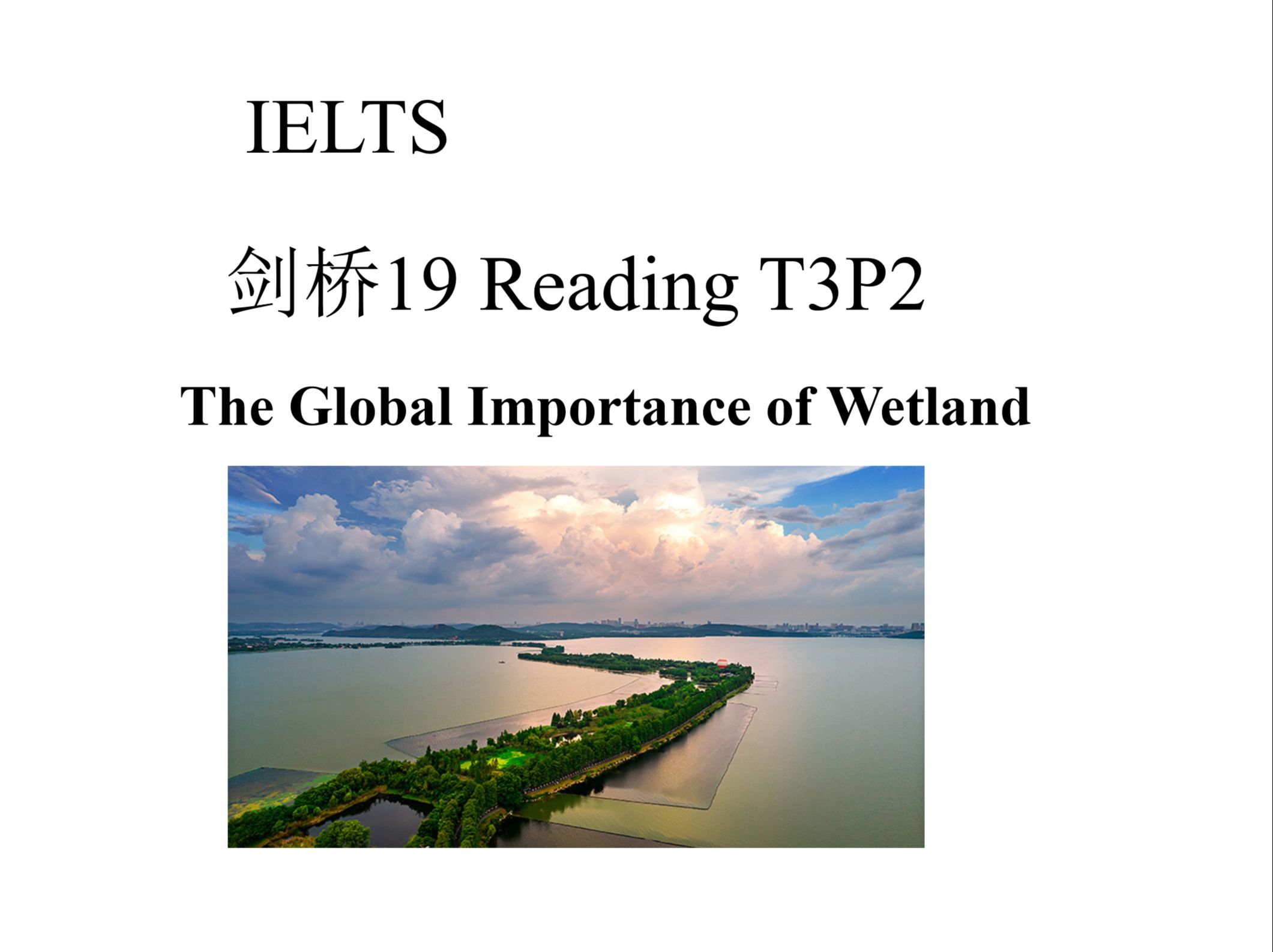 雅思阅读 IELTS 剑桥C19 T3P2 The Global Importance of Wetland哔哩哔哩bilibili