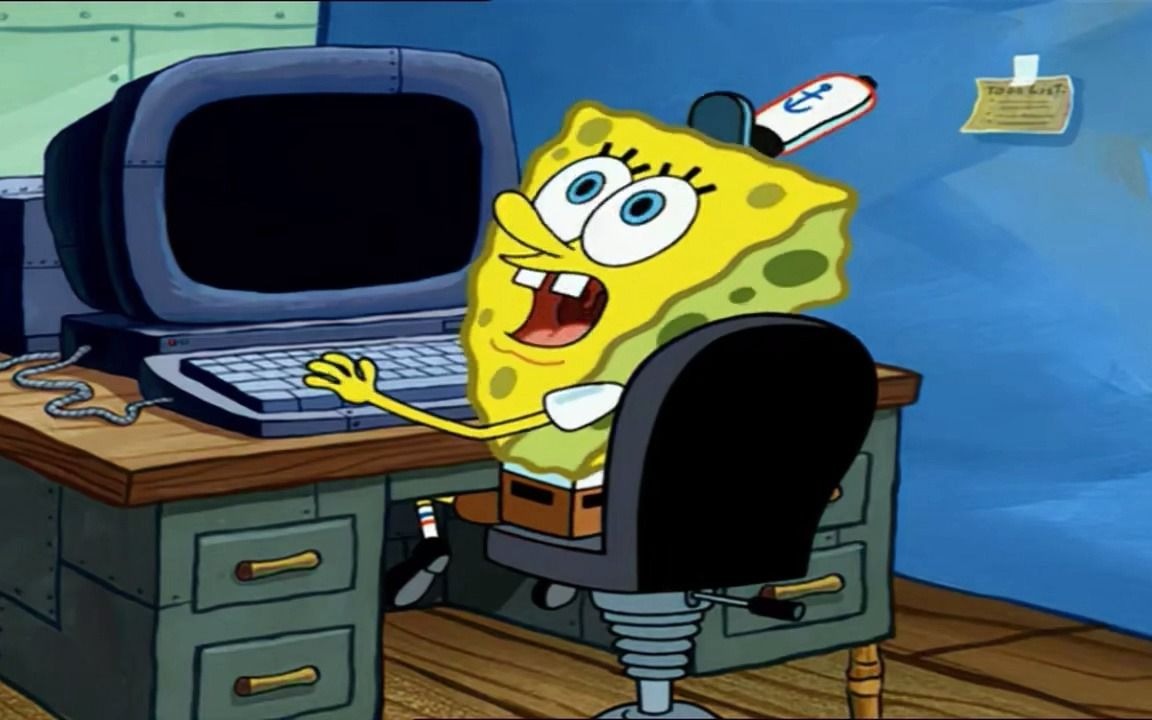 海绵宝宝化身编程大神,汉堡不用煎,几行代码直接搞定!