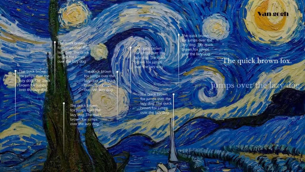 梵高星空ppt模板