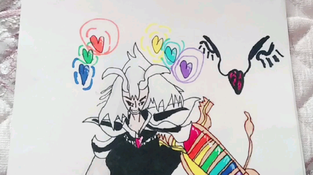 undertale asriel dreemurr,(作者是个小孩子,所以可能画的不好(╥ω