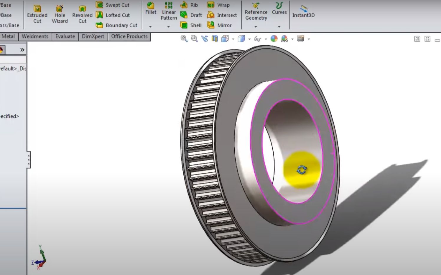 SolidWorks视频教程26  汽车皮带轮设计绘制哔哩哔哩bilibili