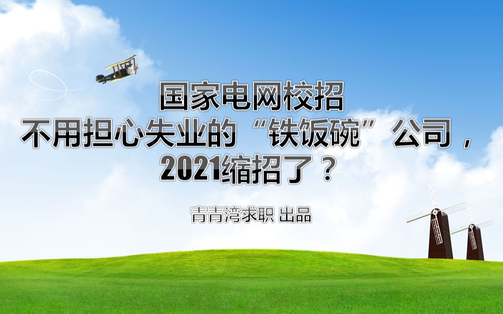 国家电网校招 不用担心失业的“铁饭碗”公司,2021缩招了?哔哩哔哩bilibili